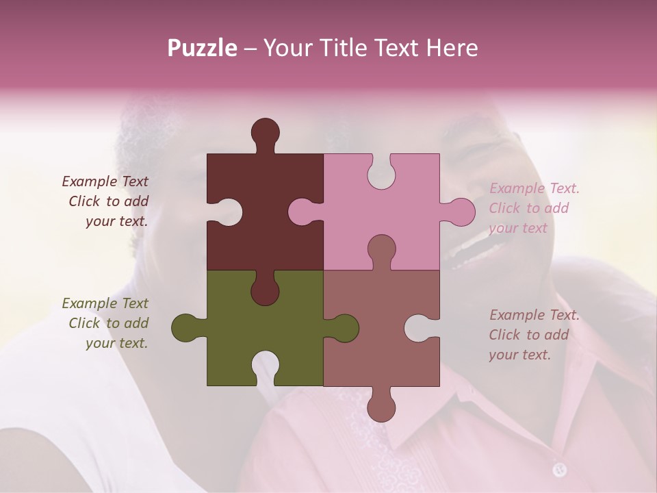 Romantic Senior Couple Relaxing Outside PowerPoint Template