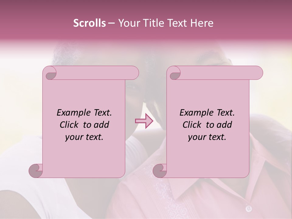 Romantic Senior Couple Relaxing Outside PowerPoint Template