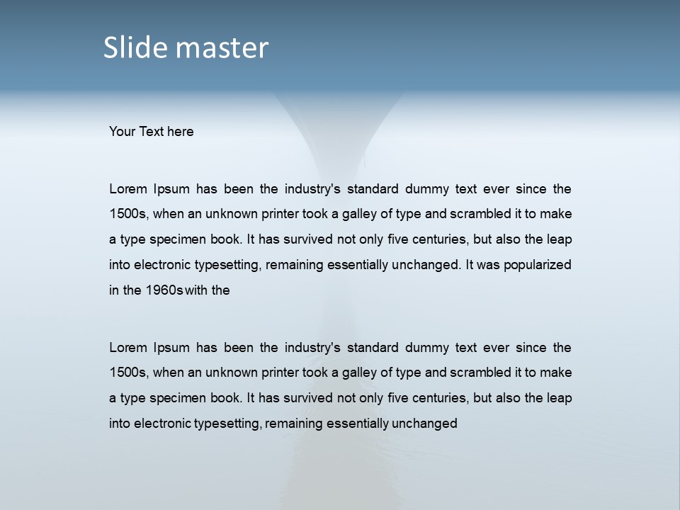 Bridge Over River In Fog PowerPoint Template