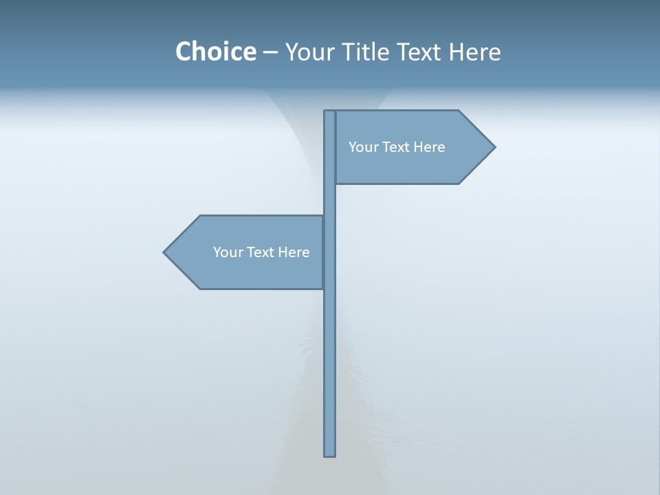 Bridge Over River In Fog PowerPoint Template