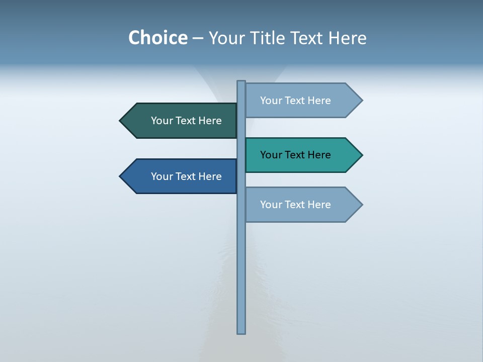 Bridge Over River In Fog PowerPoint Template