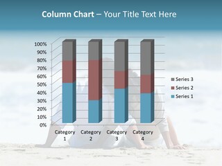 A Couple Sitting On The Beach Looking Out At The Ocean PowerPoint Template