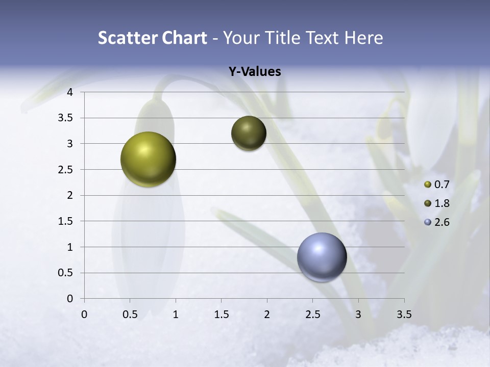 The First Snowdrops Among Thawing Snow PowerPoint Template