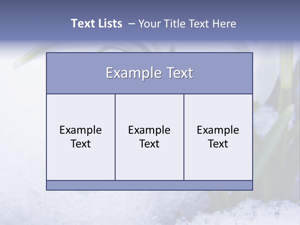 The First Snowdrops Among Thawing Snow PowerPoint Template