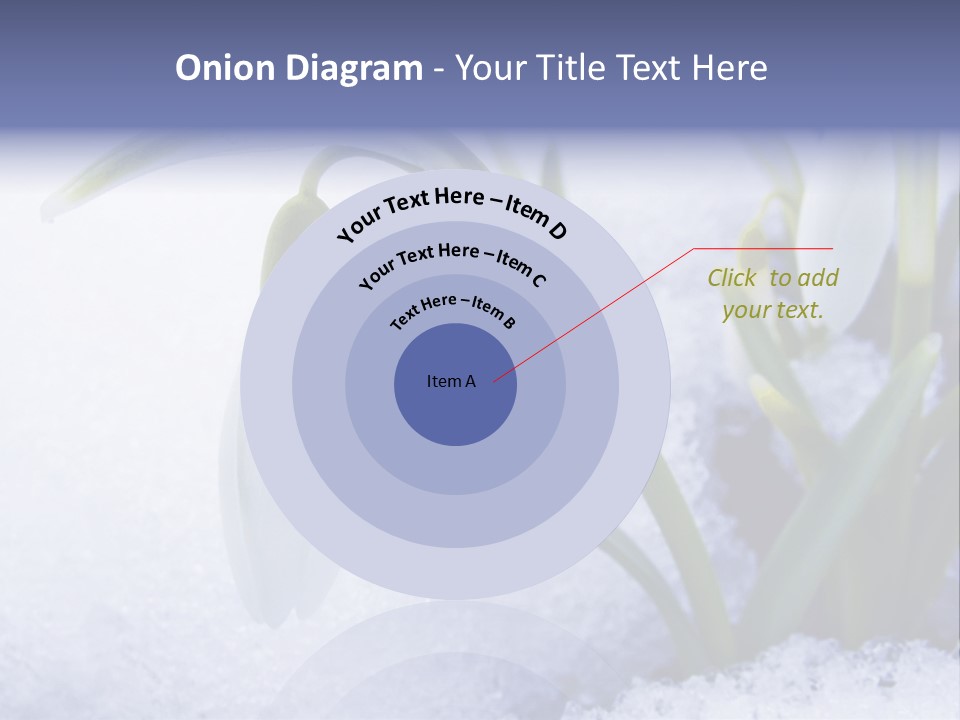 The First Snowdrops Among Thawing Snow PowerPoint Template