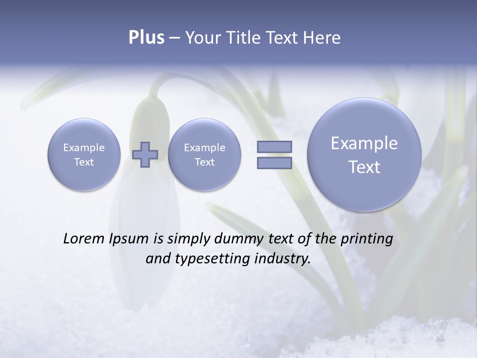 The First Snowdrops Among Thawing Snow PowerPoint Template