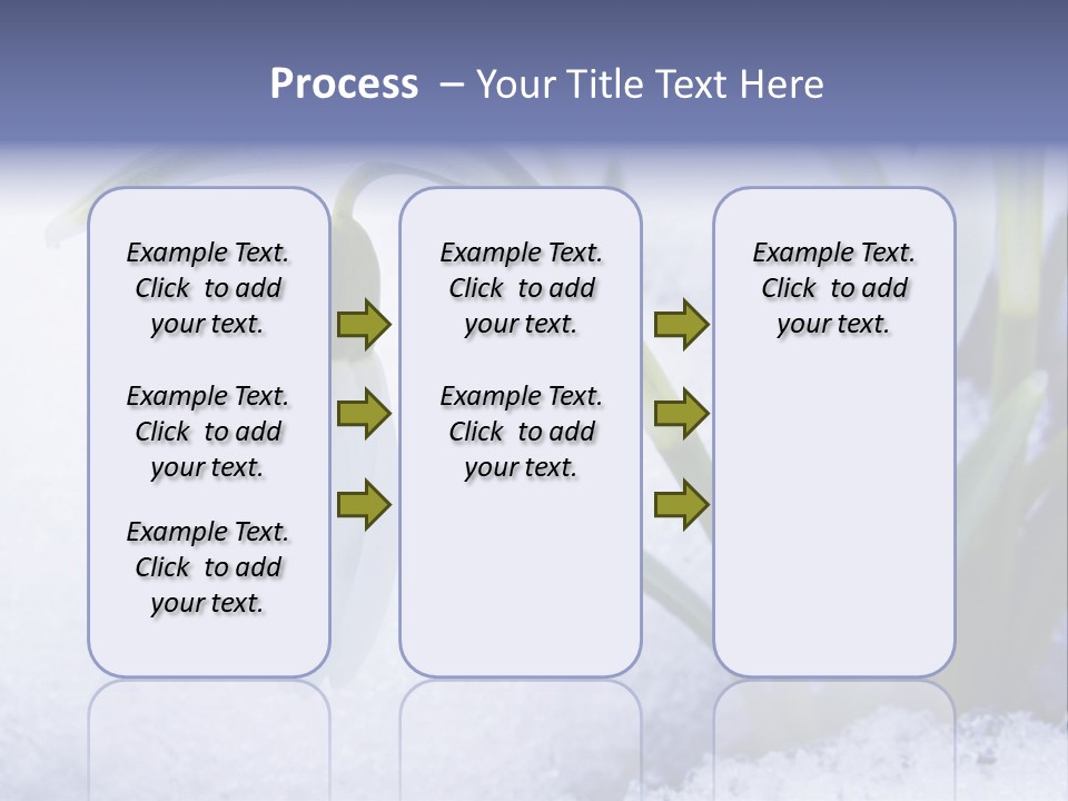 The First Snowdrops Among Thawing Snow PowerPoint Template