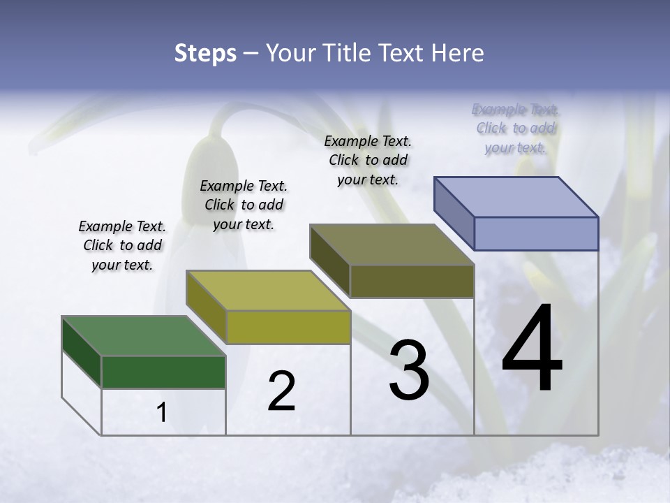 The First Snowdrops Among Thawing Snow PowerPoint Template