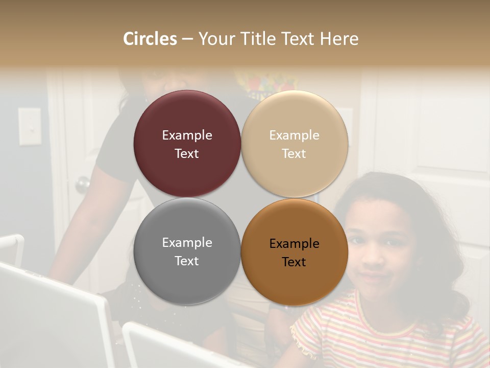 Children On Computers At School PowerPoint Template