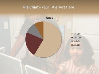 Children On Computers At School PowerPoint Template