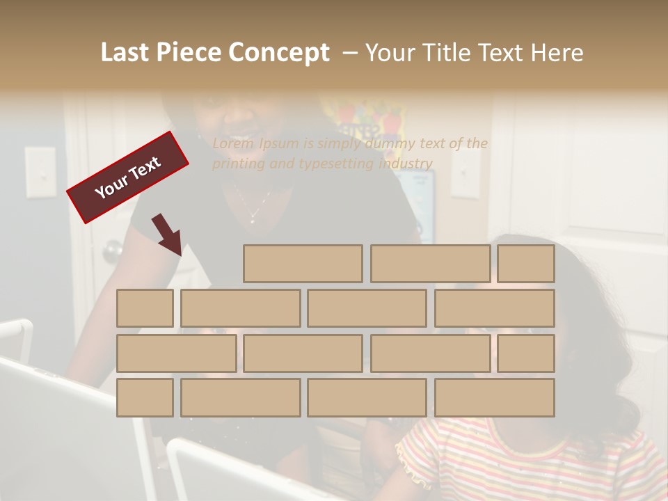 Children On Computers At School PowerPoint Template