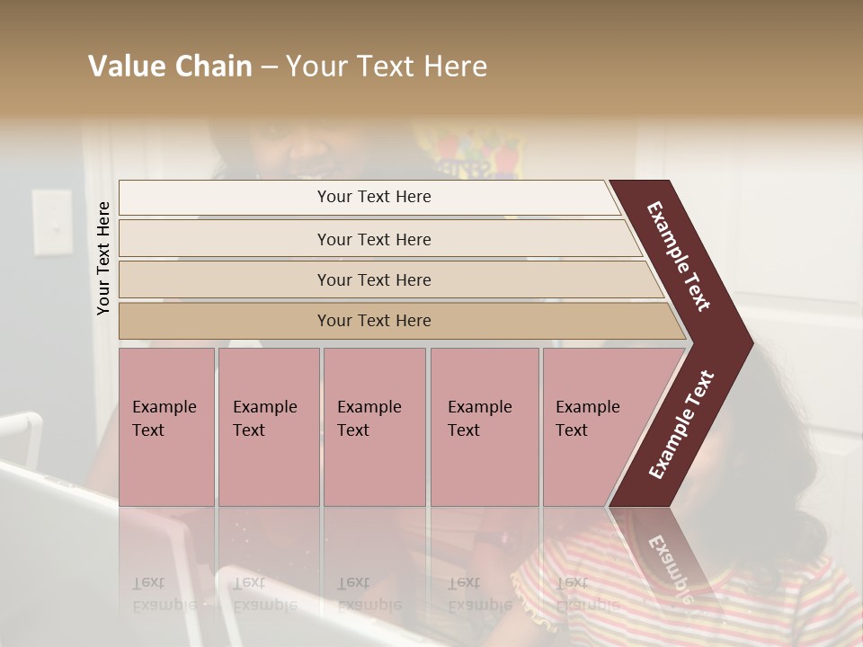 Children On Computers At School PowerPoint Template
