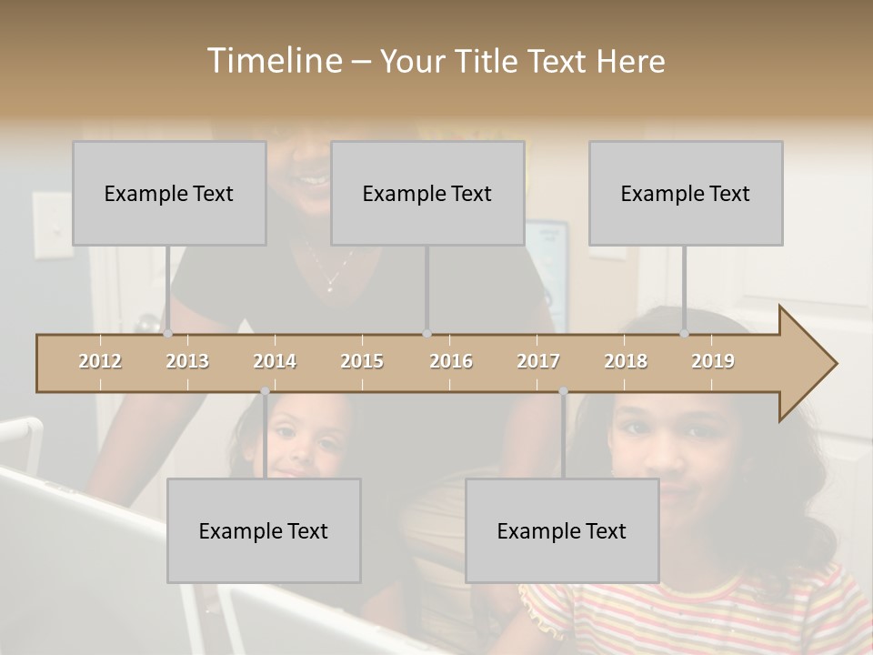 Children On Computers At School PowerPoint Template