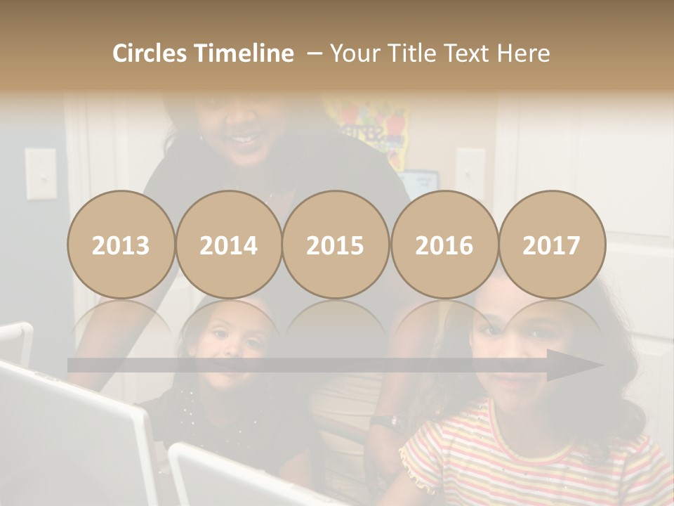 Children On Computers At School PowerPoint Template