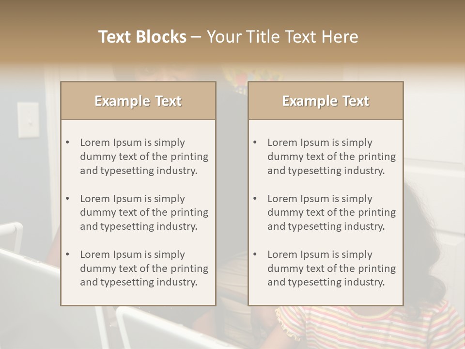 Children On Computers At School PowerPoint Template