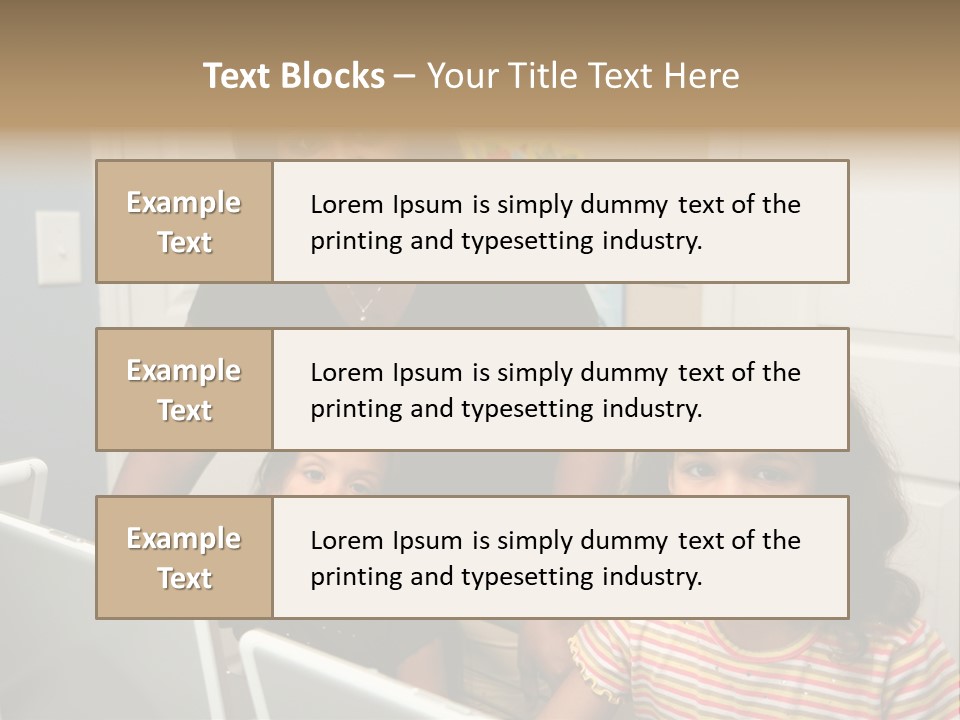 Children On Computers At School PowerPoint Template