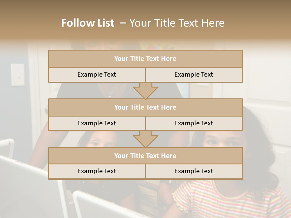 Children On Computers At School PowerPoint Template