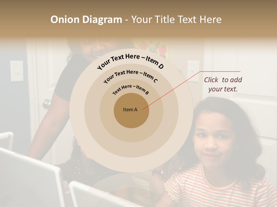 Children On Computers At School PowerPoint Template