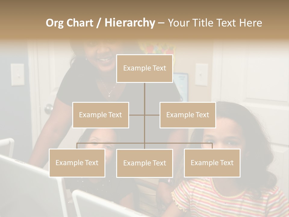 Children On Computers At School PowerPoint Template