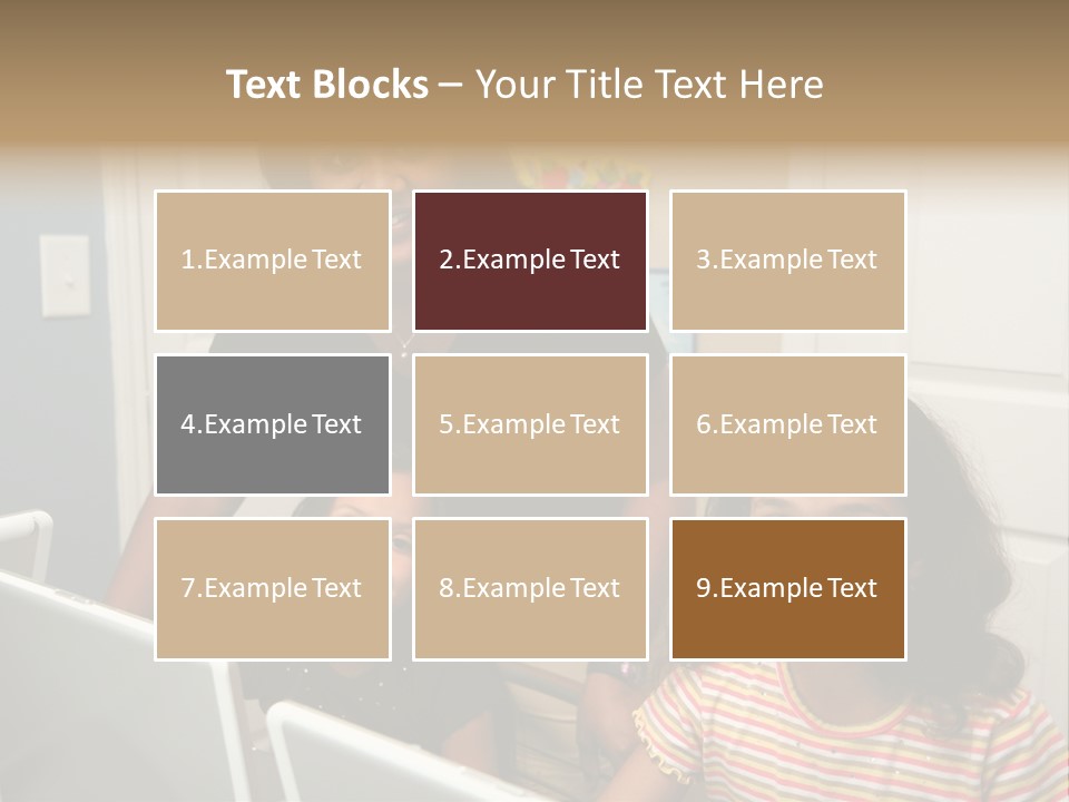 Children On Computers At School PowerPoint Template
