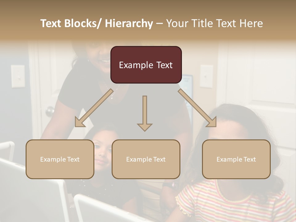Children On Computers At School PowerPoint Template