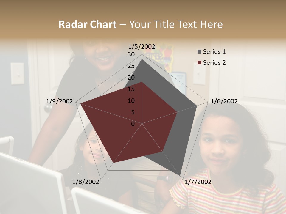 Children On Computers At School PowerPoint Template