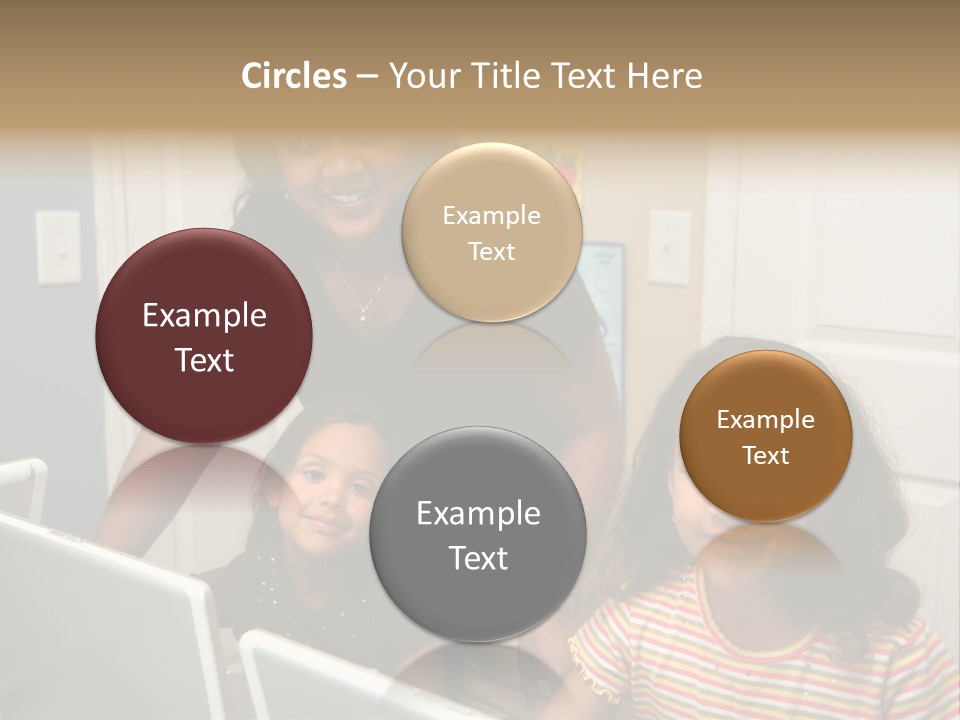Children On Computers At School PowerPoint Template