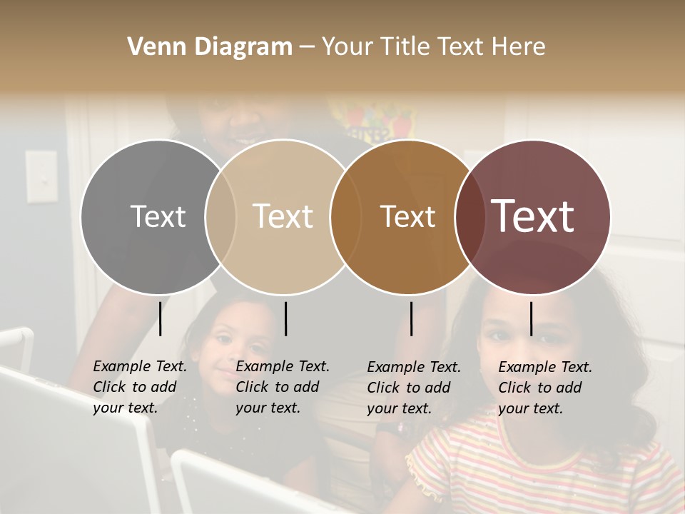 Children On Computers At School PowerPoint Template