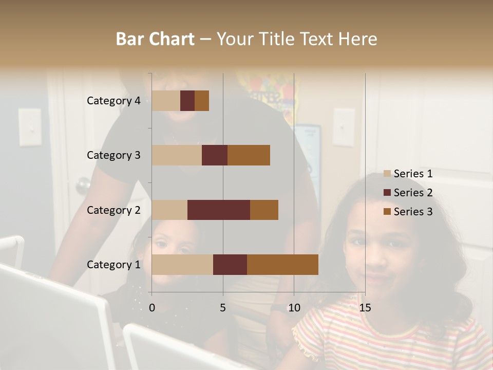 Children On Computers At School PowerPoint Template