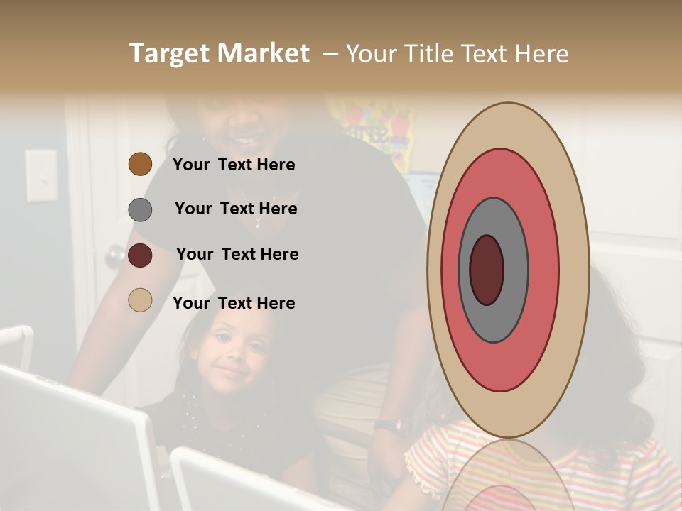 Children On Computers At School PowerPoint Template