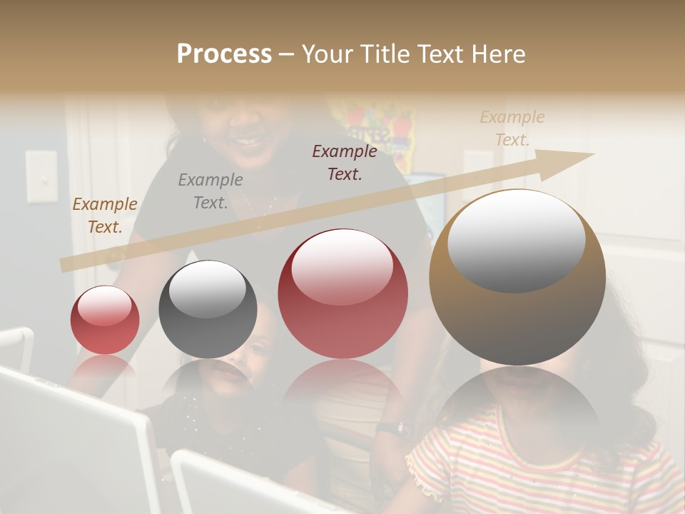 Children On Computers At School PowerPoint Template