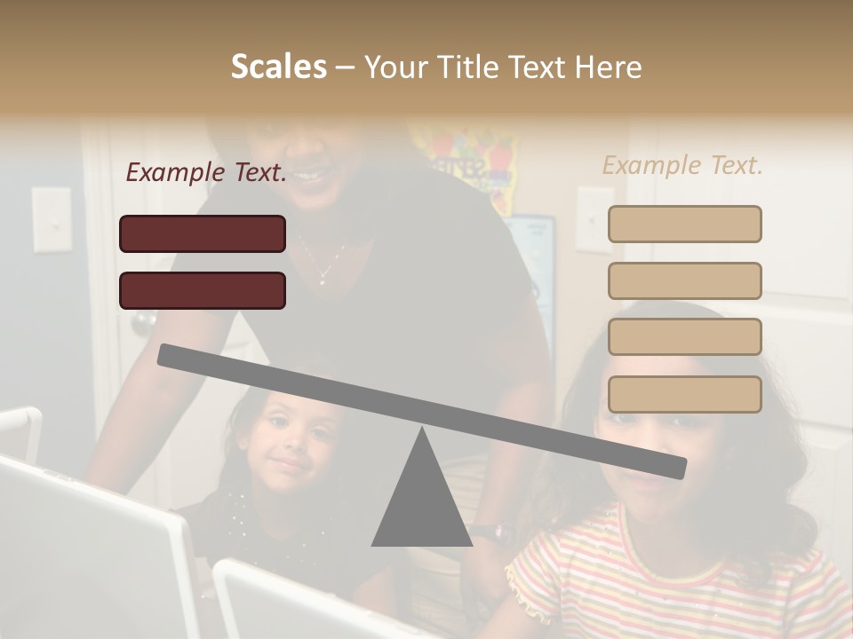 Children On Computers At School PowerPoint Template