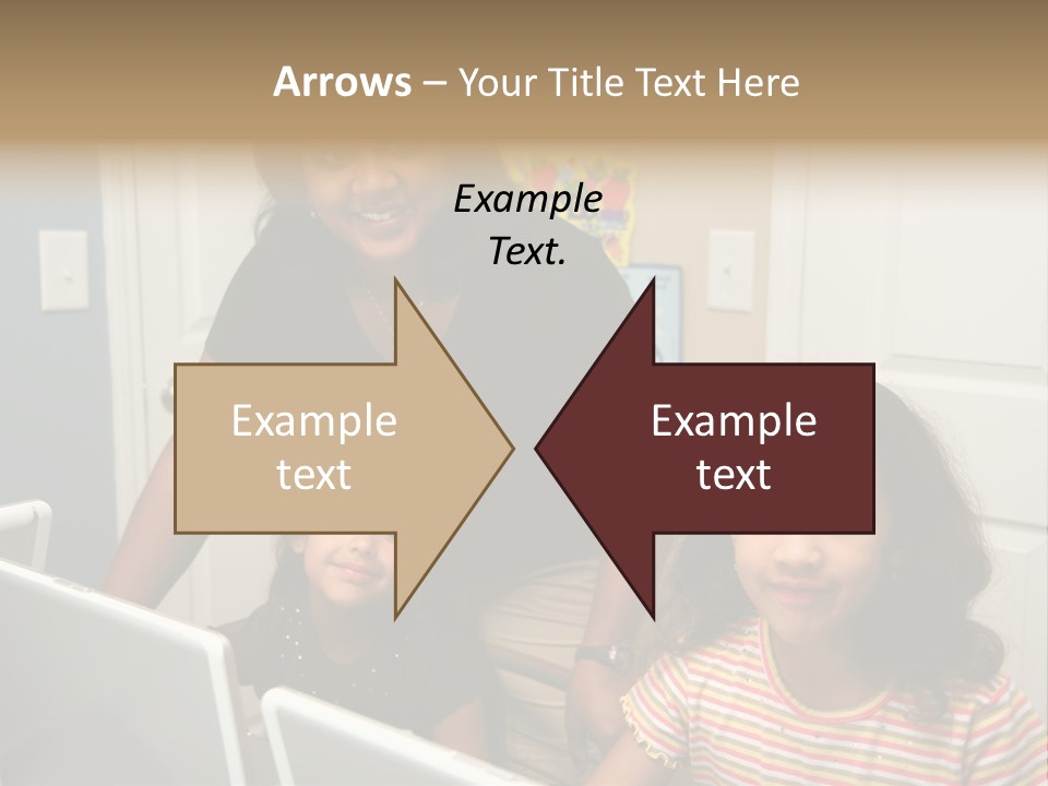 Children On Computers At School PowerPoint Template