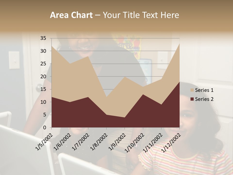 Children On Computers At School PowerPoint Template
