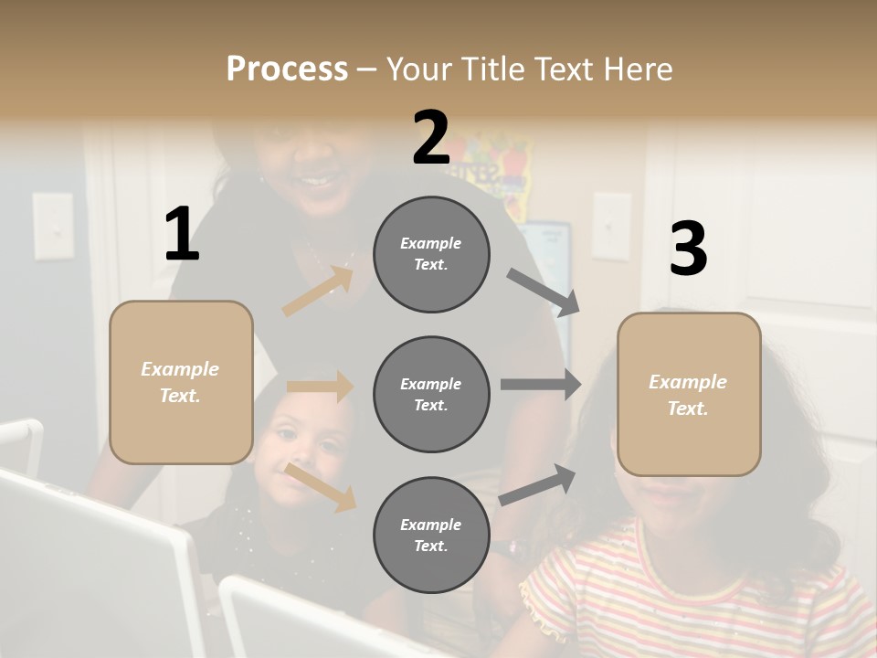 Children On Computers At School PowerPoint Template