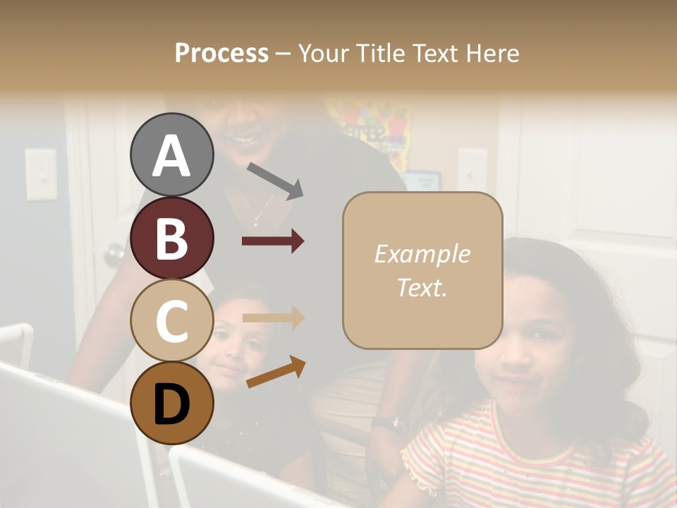 Children On Computers At School PowerPoint Template