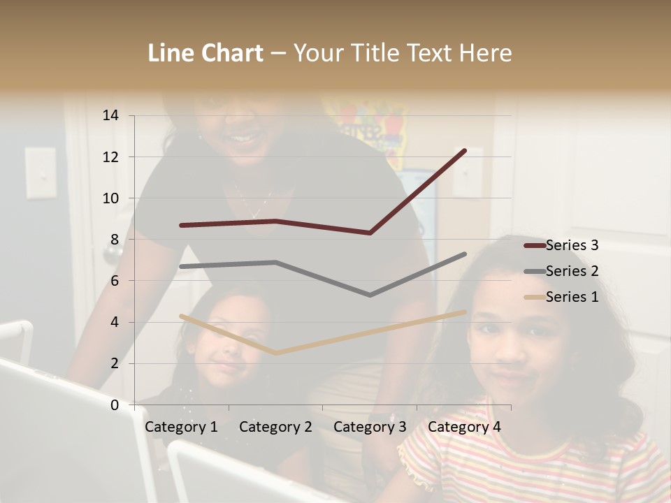 Children On Computers At School PowerPoint Template
