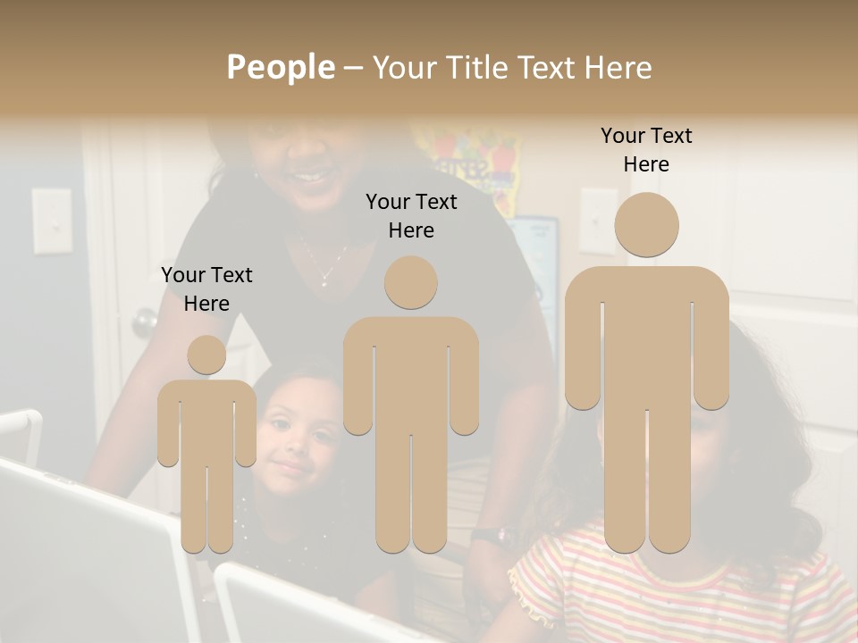 Children On Computers At School PowerPoint Template