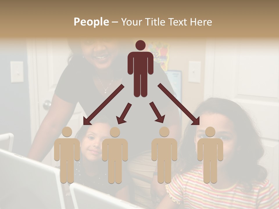 Children On Computers At School PowerPoint Template