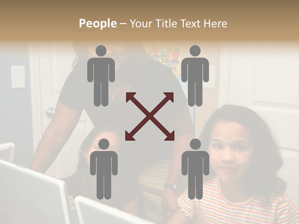 Children On Computers At School PowerPoint Template