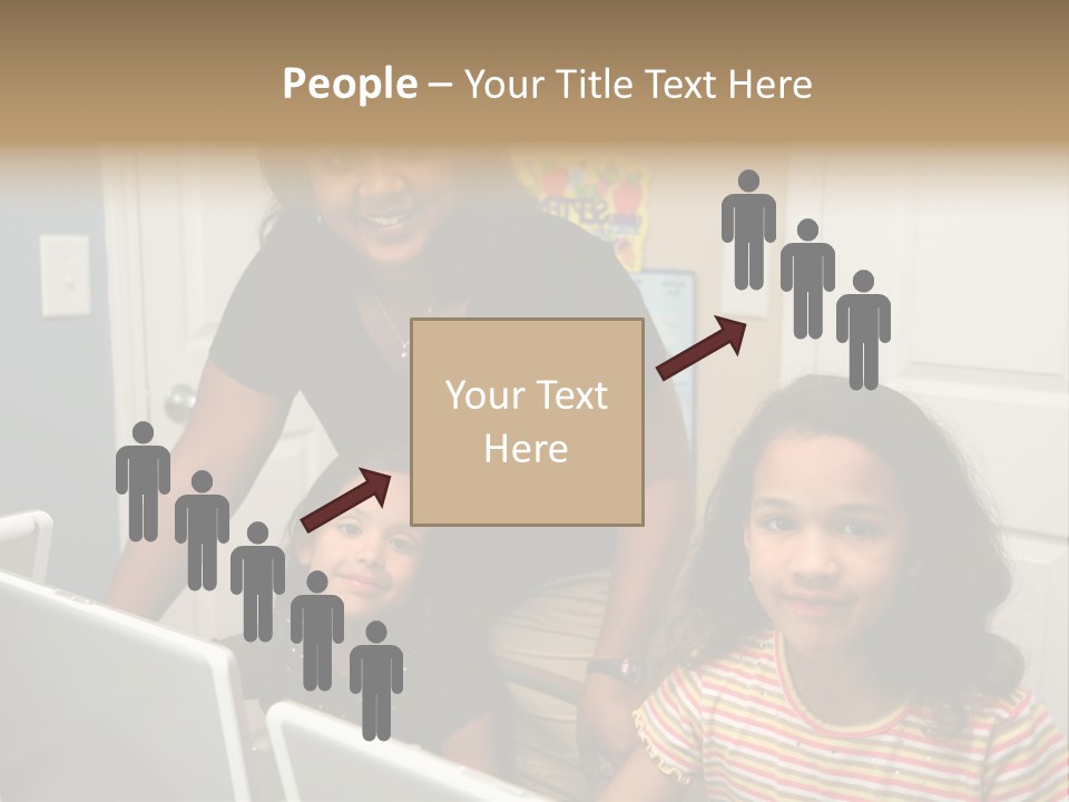 Children On Computers At School PowerPoint Template