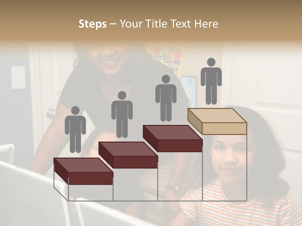 Children On Computers At School PowerPoint Template