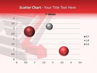 Red Arrow Leaving Gray Maze Against White Background PowerPoint Template