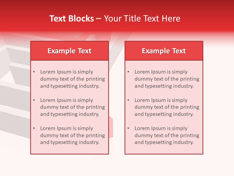 Red Arrow Leaving Gray Maze Against White Background PowerPoint Template