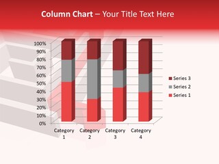 Red Arrow Leaving Gray Maze Against White Background PowerPoint Template