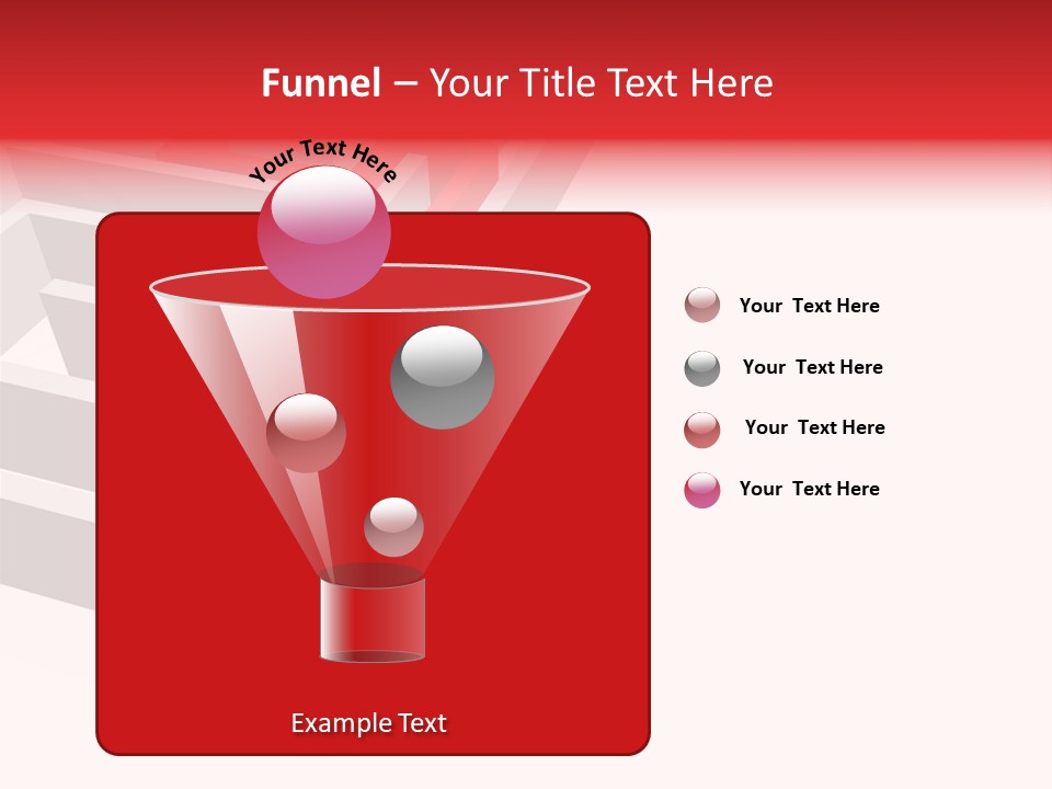 Red Arrow Leaving Gray Maze Against White Background PowerPoint Template