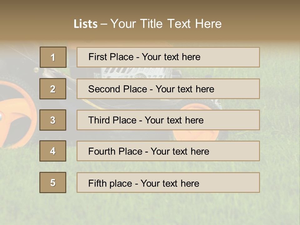 Lawnmower PowerPoint Template