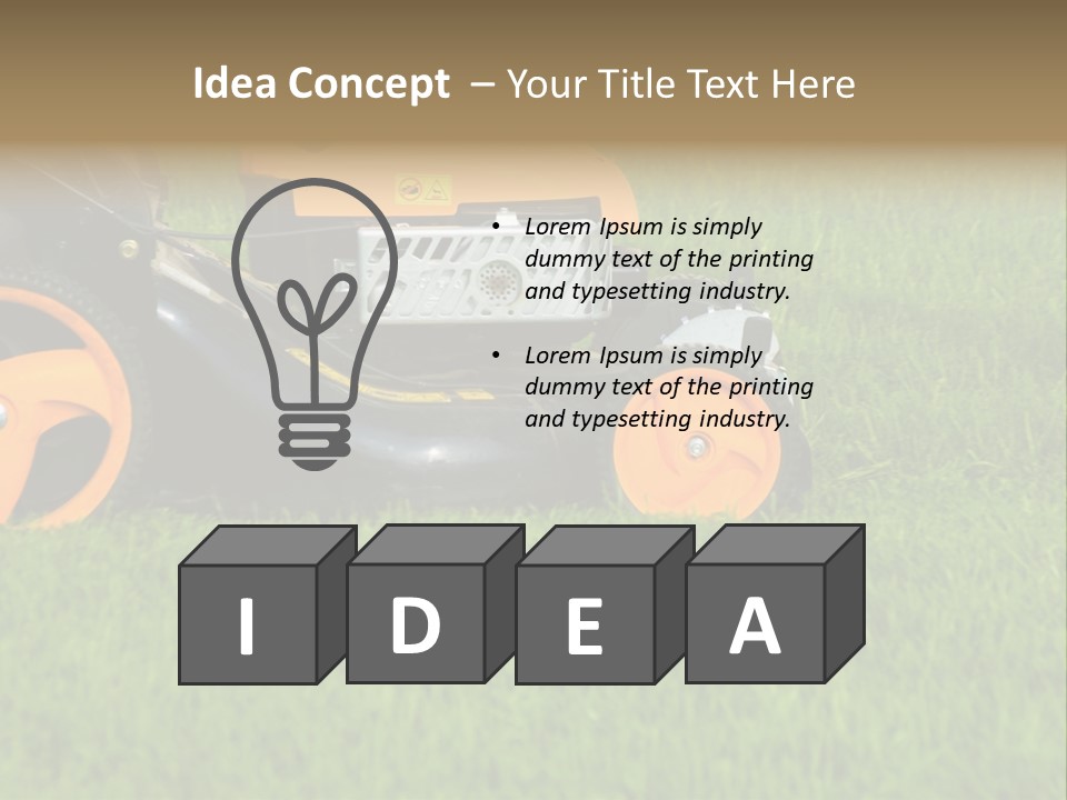Lawnmower PowerPoint Template