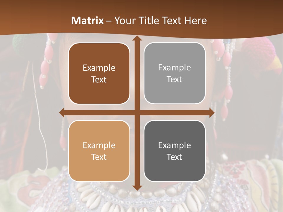 A Young Child Wearing A Headdress Is Smiling For The Camera PowerPoint Template