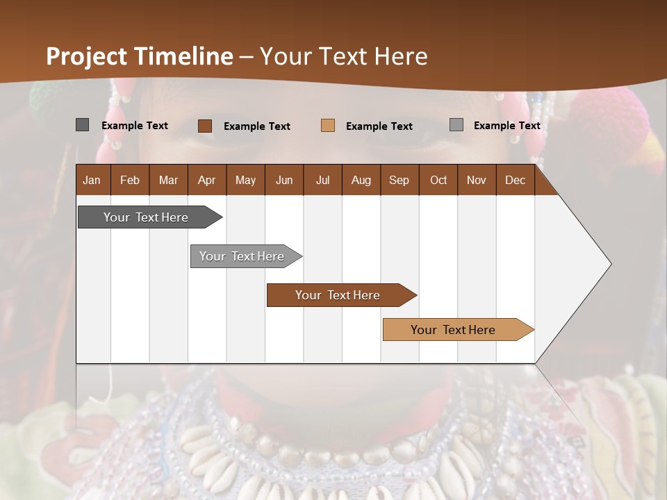 A Young Child Wearing A Headdress Is Smiling For The Camera PowerPoint Template